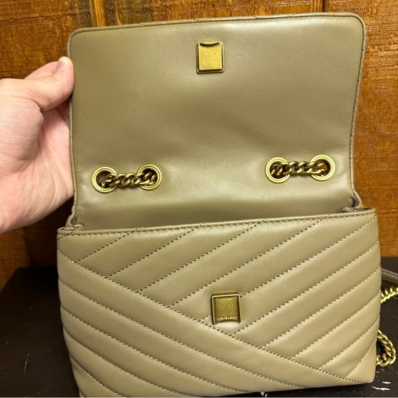 Tory Burch Small Kira Chevron Convertible Shoulder Bag - Sandpiper - Picture 4 of 6